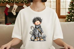 Whimsical Christmas boy PNG Sublimation Product Image 4