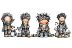 Whimsical Christmas boy PNG Sublimation Product Image 5