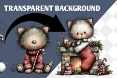 Whimsical Christmas cat PNG Sublimation Product Image 3