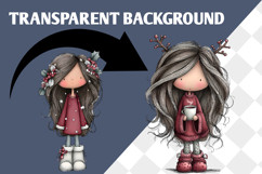 Whimsical Christmas girl png Product Image 3