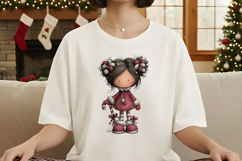 Whimsical Christmas girl png Product Image 4