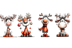 Whimsical Christmas Reindeer Sublimation Product Image 5