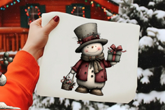 Whimsical Christmas Snowman PNG Sublimation Product Image 2