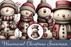 Whimsical Christmas Snowman PNG Sublimation Product Image 1