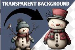 Whimsical Christmas Snowman PNG Sublimation Product Image 3