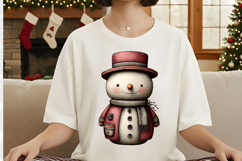 Whimsical Christmas Snowman PNG Sublimation Product Image 4