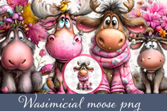 Whimsical moose png Sublimation Product Image 1