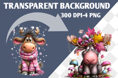 Whimsical moose png Sublimation Product Image 3