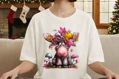 Whimsical moose png Sublimation Product Image 4