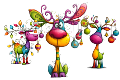 Whimsical reindeer Sublimation png Product Image 5