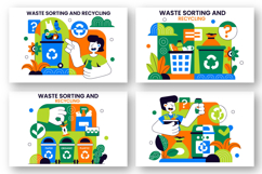 10 Waste Sorting and Recycling Illustration Product Image 2