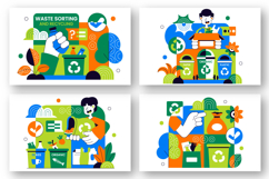 10 Waste Sorting and Recycling Illustration Product Image 3