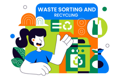 10 Waste Sorting and Recycling Illustration Product Image 4