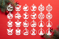 Christmas personalized ornaments / Ornaments Bundle svg Product Image 2