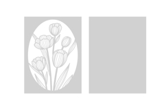 Flowers postcard laser cut / Card Laser Cut Flower Product Image 2