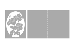 Hibiscus postcard laser cut / Laser Cut Hibiscus Wedding Product Image 2