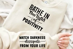 Bathe In The Light Of Sleeve SVG, Positive SVG Design Product Image 3