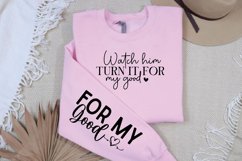 Watch Him Turn It Sleeve SVG, Christian SVG Design Product Image 2