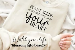 Plant Seeds Of Positivity SVG, Sleeve SVG Design Product Image 2