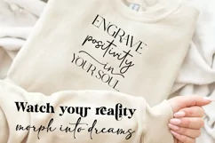 Engrave Positivity In Your Soul SVG, Sleeve SVG Design Product Image 2