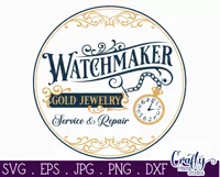 Vintage Farmhouse Home Round Sign Svg | Watchmaker Shop Product Image 2