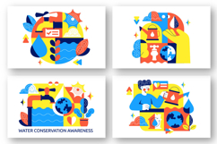 10 Water Conservation Awareness Illustration Product Image 2