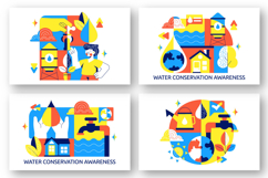 10 Water Conservation Awareness Illustration Product Image 3
