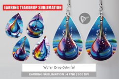 Earring Teardrop Colorful Water Drops Product Image 1