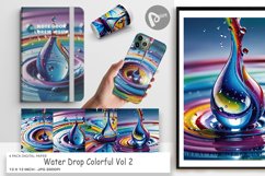 Digital Paper Colorful Water Drops Product Image 1