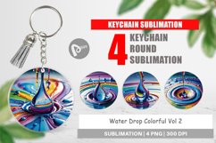 Keychain Colorful Water Drops Product Image 1
