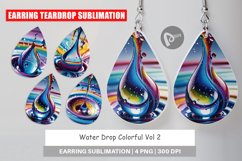 Earring Teardrop Colorful Water Drops Product Image 1