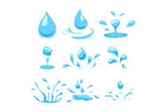 water drops set cartoon Product Image 1
