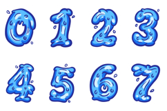 Water Wave Splash Alphabet Lettering ABC Text Font SVG PNG Product Image 2