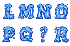 Water Wave Splash Alphabet Lettering ABC Text Font SVG PNG Product Image 5