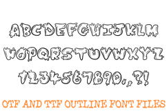 Water Splash Lettering Font Cartoon Liquid Wave ABC OTF Type Product Image 2