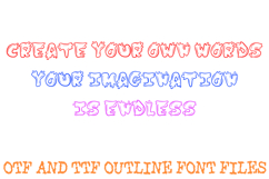Water Splash Lettering Font Cartoon Liquid Wave ABC OTF Type Product Image 3