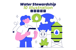 10 Water Stewardship Illustration Product Image 1