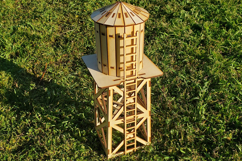 Farm Water Tower - laser cut file, Glowforge file Product Image 4