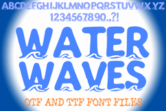 Water Waves Alphabet Lettering ABC Text Font OTF