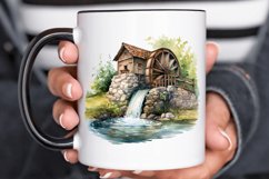 Water Wheel Watercolor PNG Clipart Product Image 2