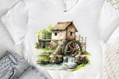 Water Wheel Watercolor PNG Clipart Product Image 2