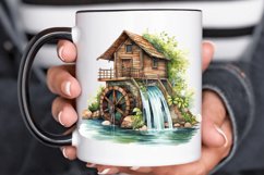 Water Wheel Watercolor PNG Clipart Product Image 2