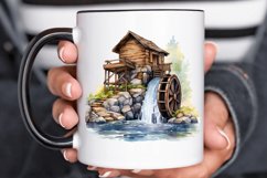 Water Wheel Watercolor PNG Clipart Product Image 2