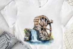 Water Wheel Watercolor PNG Clipart Product Image 2