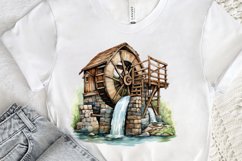 Water Wheel Watercolor PNG Clipart Product Image 2