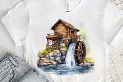 Water Wheel Watercolor PNG Clipart Product Image 3