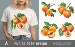Watercolor Apricot Sublimation Clipart Product Image 1