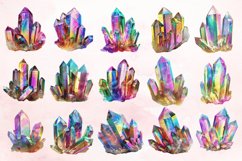 Watercolor Quartz Crystal Clipart Bundle Product Image 3