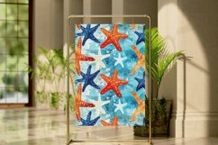 Watercolor Starfish Seamless Digital Paper Bundle Product Image 5