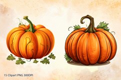 Halloween Pumpkin Sublimation Clipart Bundle Product Image 5